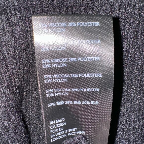 Anthropologie Black Oversized Elevated Basics Quiet Luxury Cozy Knit Sweater M - Picture 8 of 9